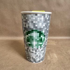 2012 Starbucks Rodarte Minecraft Pixel Ceramic Traveler Tumbler Mug, 12 oz